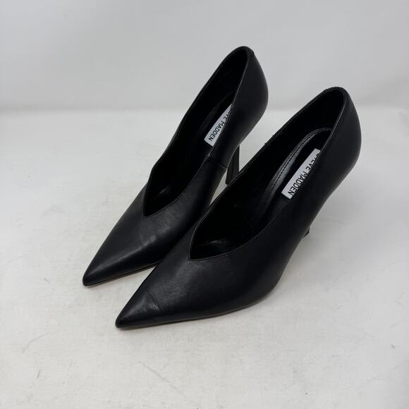 Steve Madden Black Pointed Toe High Heel Pumps Size 9 Stiletto Dress Party Shoes - Picture 1 of 11